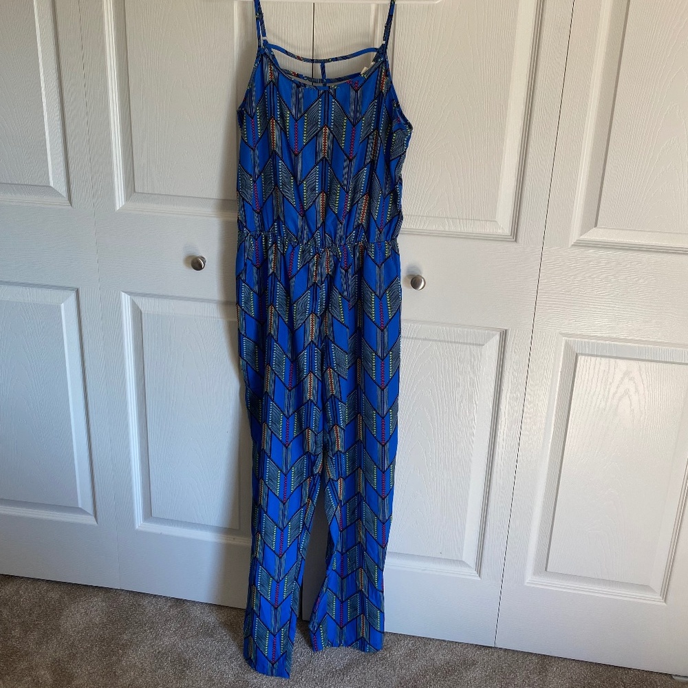 E&M geometric jumpsuit with pockets M
